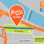 Übersicht über die neue Verkehrsregelung Am Gries und in der Innenstadt